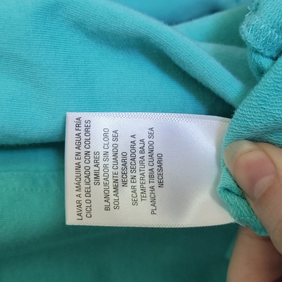 [EUC] Karen Scott Sport Aqua-Teal Snap-down Polo Jacket w/ Tab Sleeves & Pockets - Picture 12 of 12